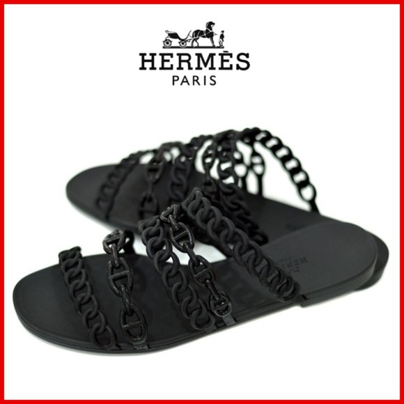 hermes jelly slippers